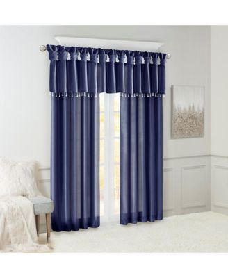Emilia Twist Tab Lined Window Curtain Panel, 50"W x 120"L