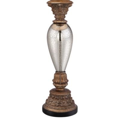 Alsace 32 1/2" Tall Large Traditional End Table Lamp Gold Silver Mercury Glass Single Living Room Bedroom Bedside