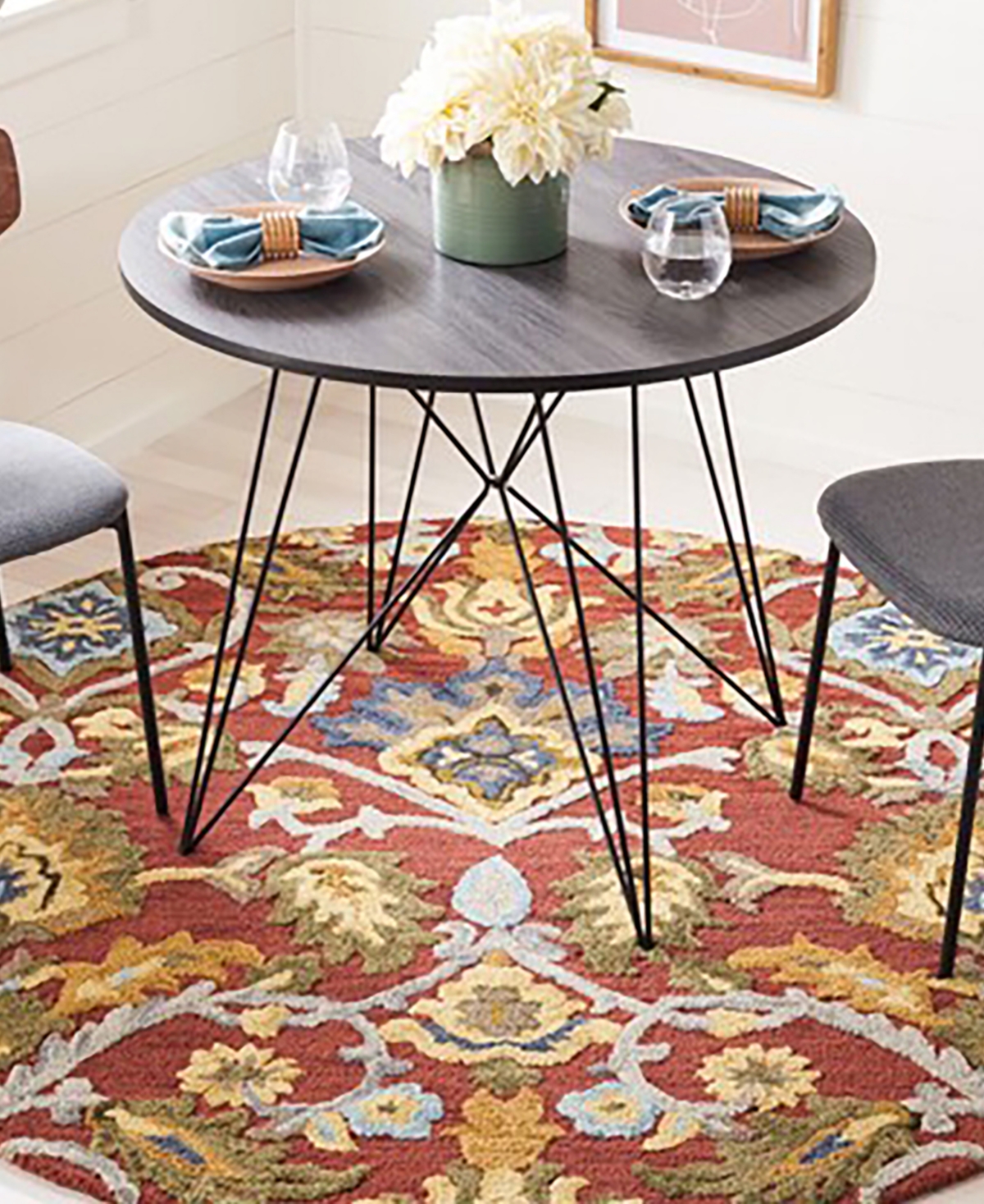 Safavieh Blossom Ii BLM402 4'x4' Area Rug - Multi