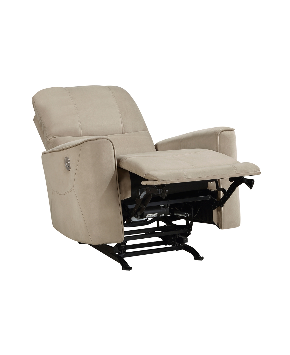 Homelegance White Label Elevated 35" Power Rocker Reclining Chair In Light Brown