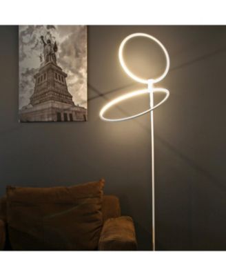 Eclipse 79" LED Torchiere Floor Lamp with Adjustable Rings