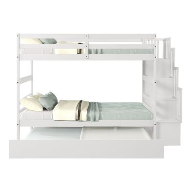 Streamdale Bunk Beds Twin Over Twin Stairway Storage Function