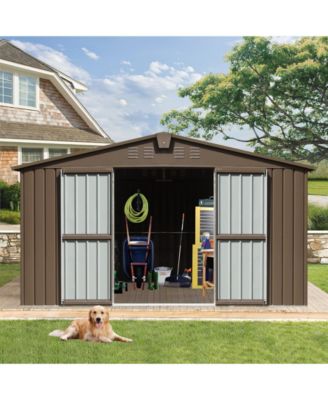 Rust-Proof Elevated Storage Shed with Windows