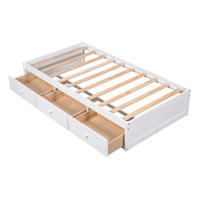 Streamdale Twin Size Platform Storage Bed With 3 Drawers