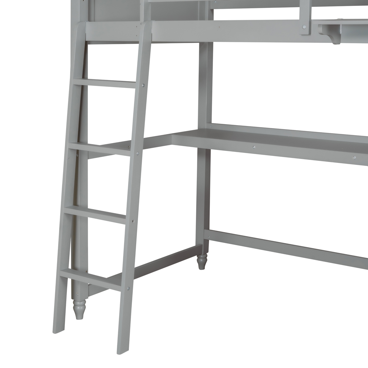 Simplie Fun Twin Size Loft Bed With Drawers And Desk, Wooden Loft Bed With Shelves