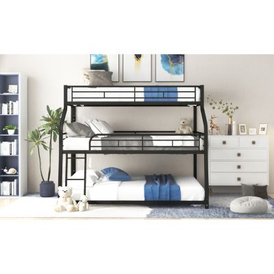 Streamdale Triple Bunk Bed with Ladder and Guardrails