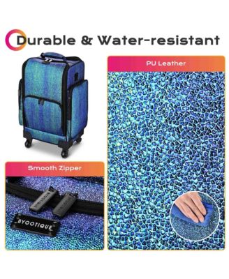 Soft Sided Rolling Makeup Train Case Cosmetic Organizer Trolley Artist