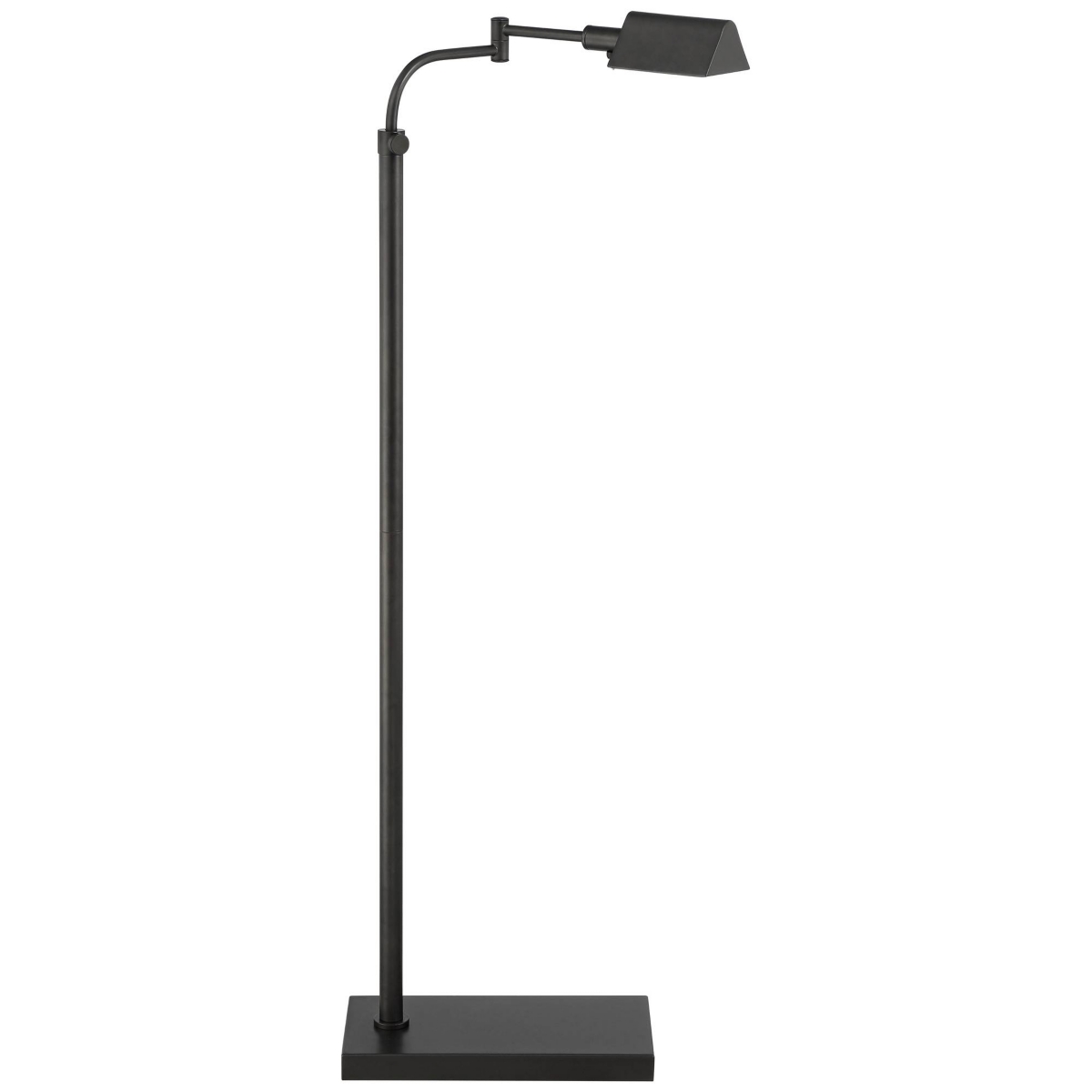 Possini Euro Design Keegan Traditional Pharmacy Floor Lamp Standing Tall Dark BronzeAdjustable Swing Arm Metal Tent Shade Decor for Living