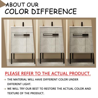 24" Bathroom Vanity, Freestanding or Floating Optional