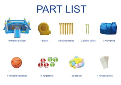 Streamdale Bouncer With Blower - 198" X 180" Play Area, 96" Tall