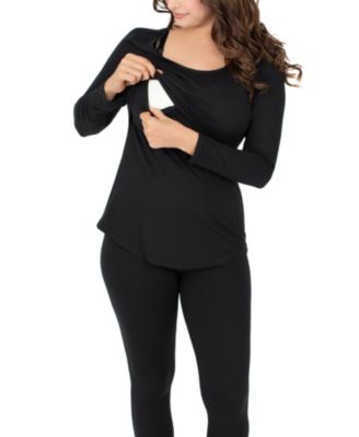 Plus Size Jane Long Sleeve Nursing Pajama Set