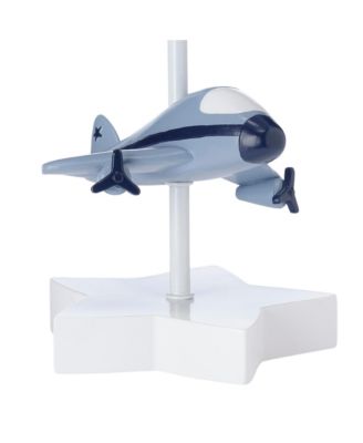 Little Aviator Hand-Painted Airplane Lamp with Shade & Bulb