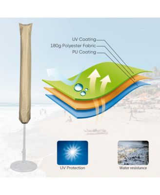 Outdoor Patio Umbrella Protective Cover Bag Polyester UV Resistance 7 to 10 Ft