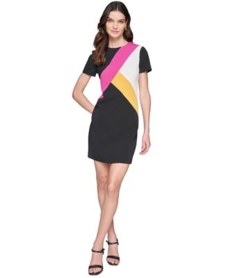 KARL LAGERFELD PARIS - Women's Colorblocked Sheath Dress