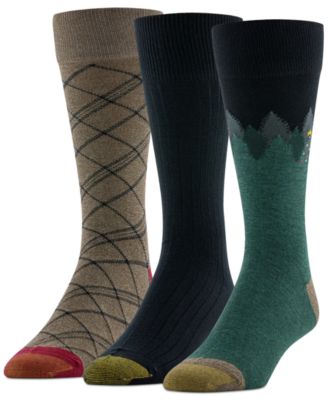 Гольфы Gold Toe Gold Toe мужские Pine Forest Crew Dress, 3 упаковки