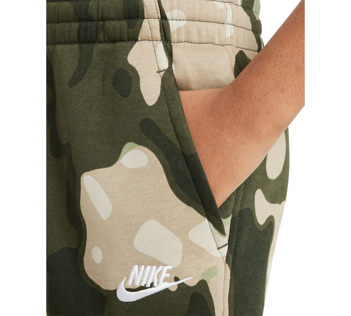 Nike Big Kids Club Fleece Cargo Pants -white