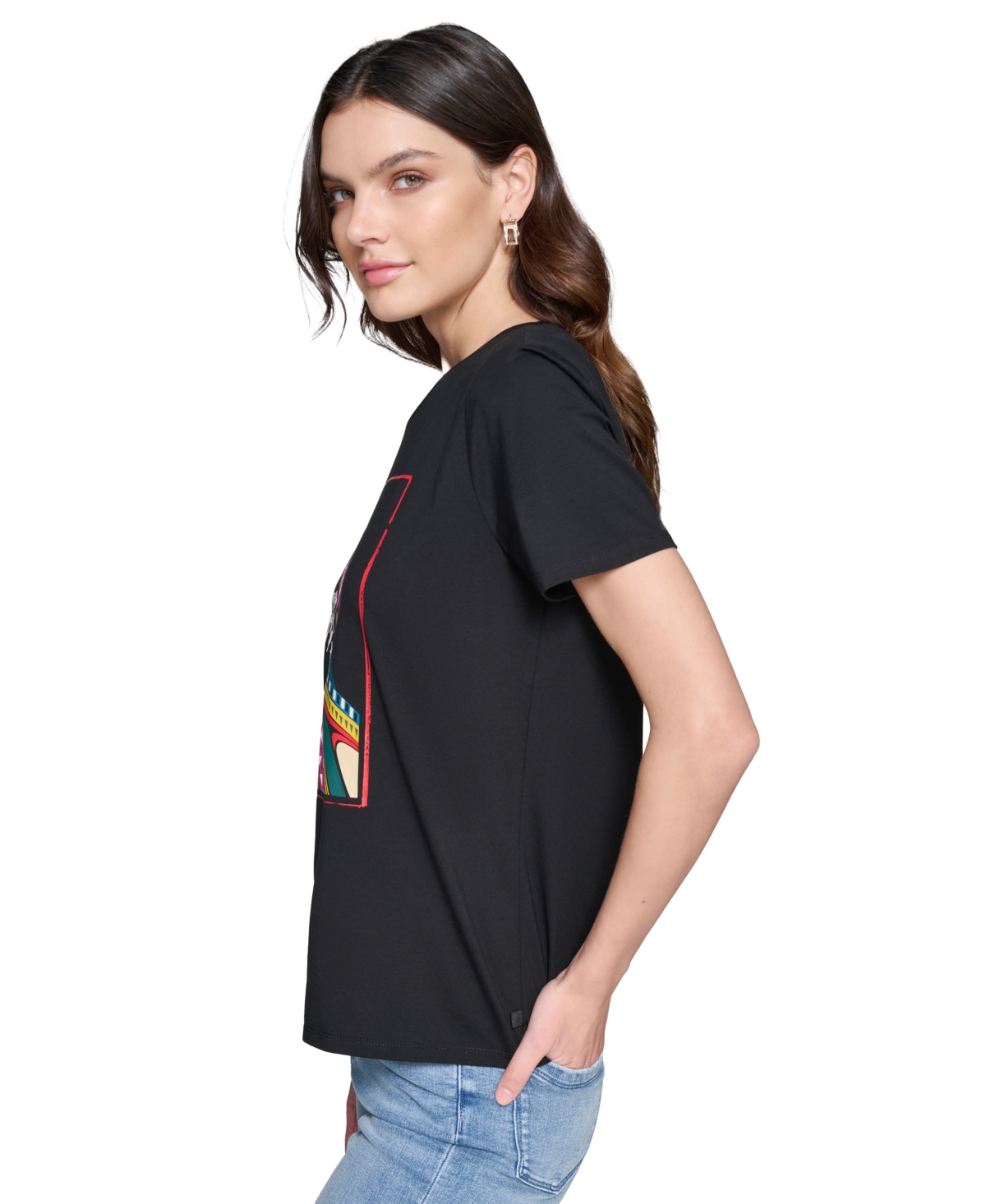 Karl Lagerfeld Paris Women's Eiffel Tower Graphic T-Shirt