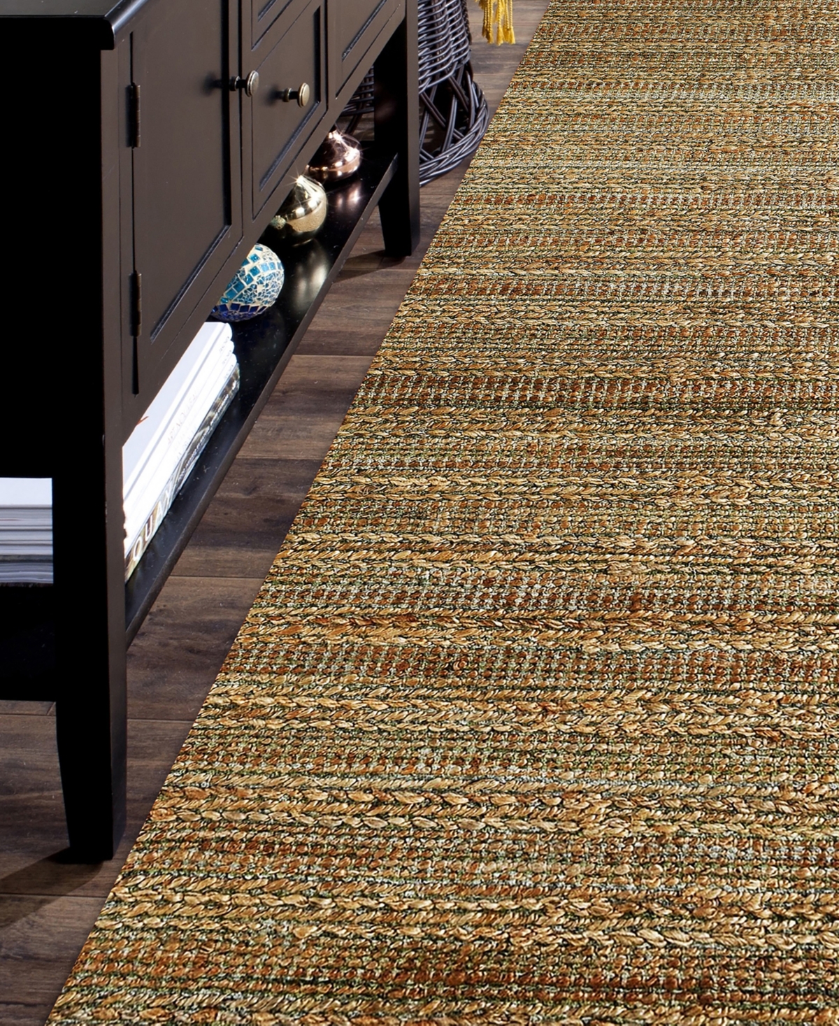 Lr Home Origin 2'6"x7'9" Runner Area Rug In Brown,sage