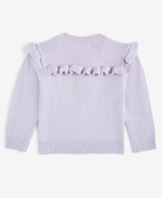 Toddler Girls Ruffled Metallic Sweater, Created for Macy's