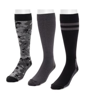 Men's 3 Pack Nylon Compression Knee-High Socks