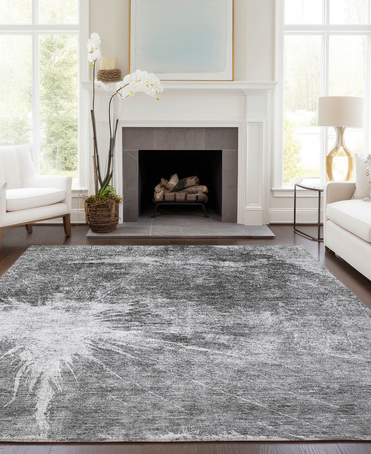 Addison Chantille Acn678 5'x7'6" Area Rug In Gray