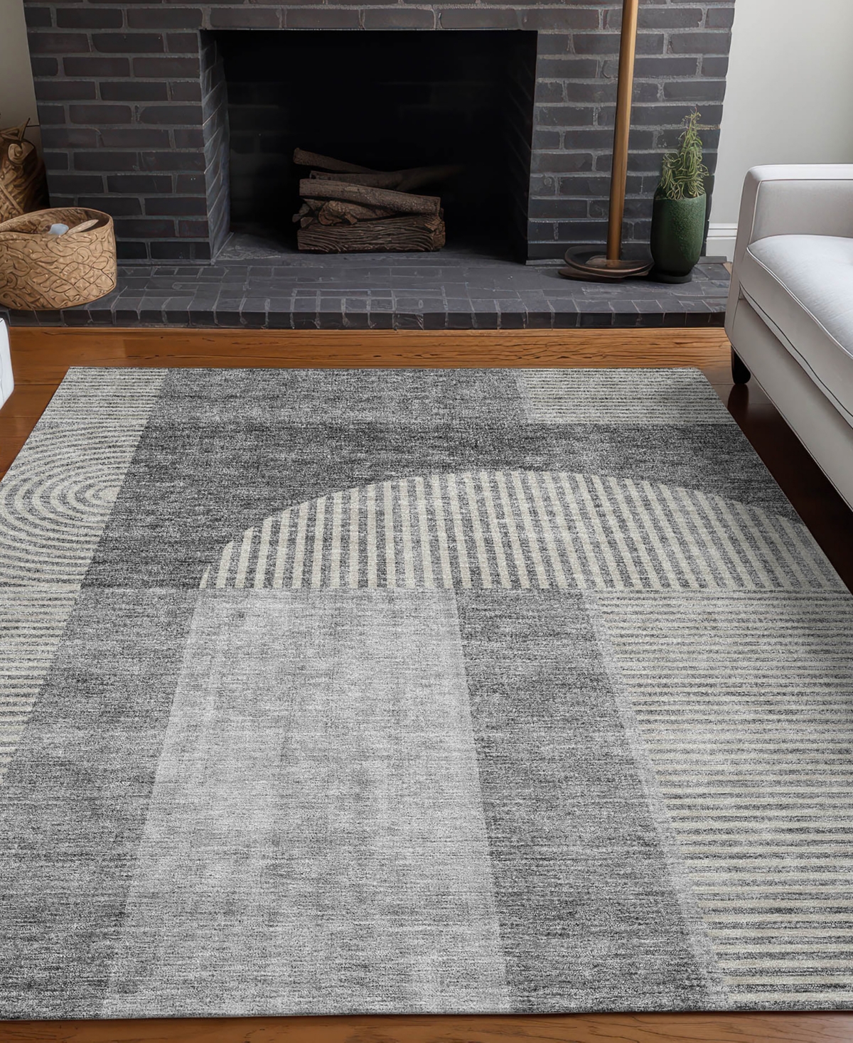 Addison Chantille Acn686 2'6"x3'10" Area Rug In Gray