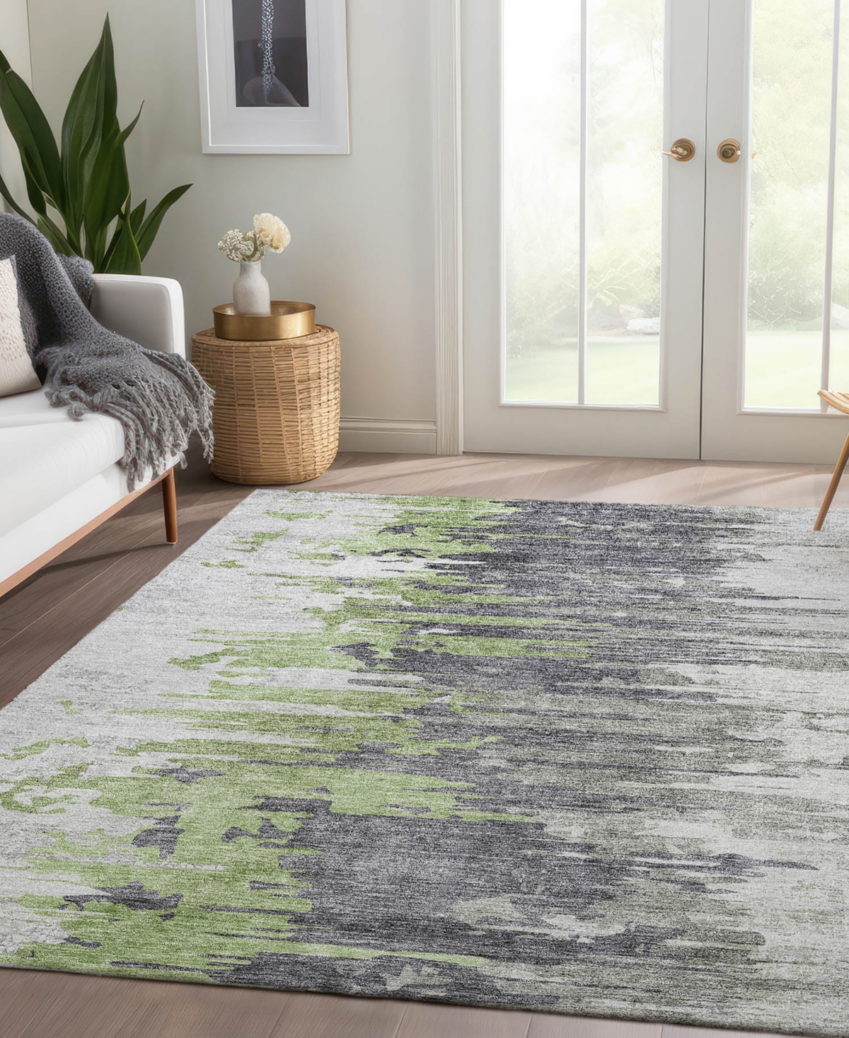 Addison Chantille Acn704 5'x7'6" Area Rug In Green