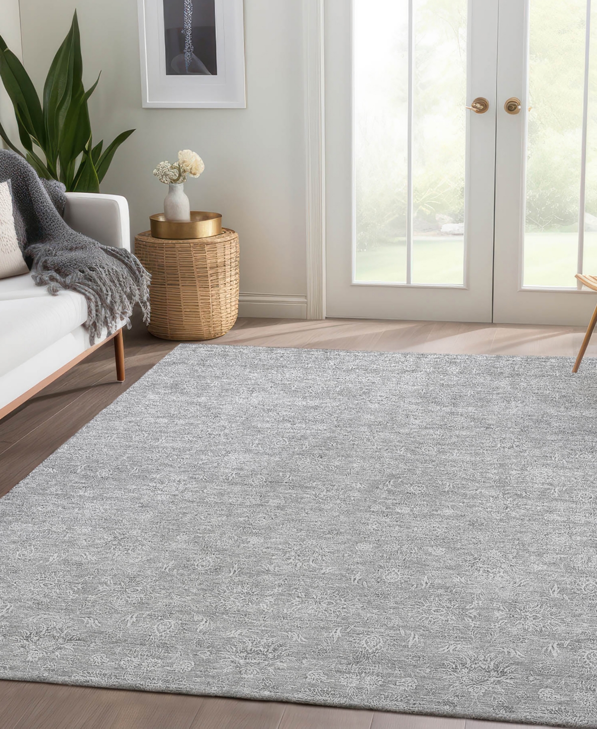 Addison Chantille Acn703 9'x12' Area Rug In Silver