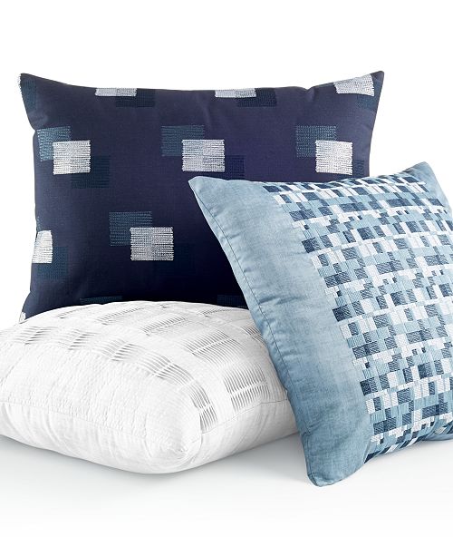 Hotel Collection Colonnade Blue 20" Square Decorative Pillow & Reviews