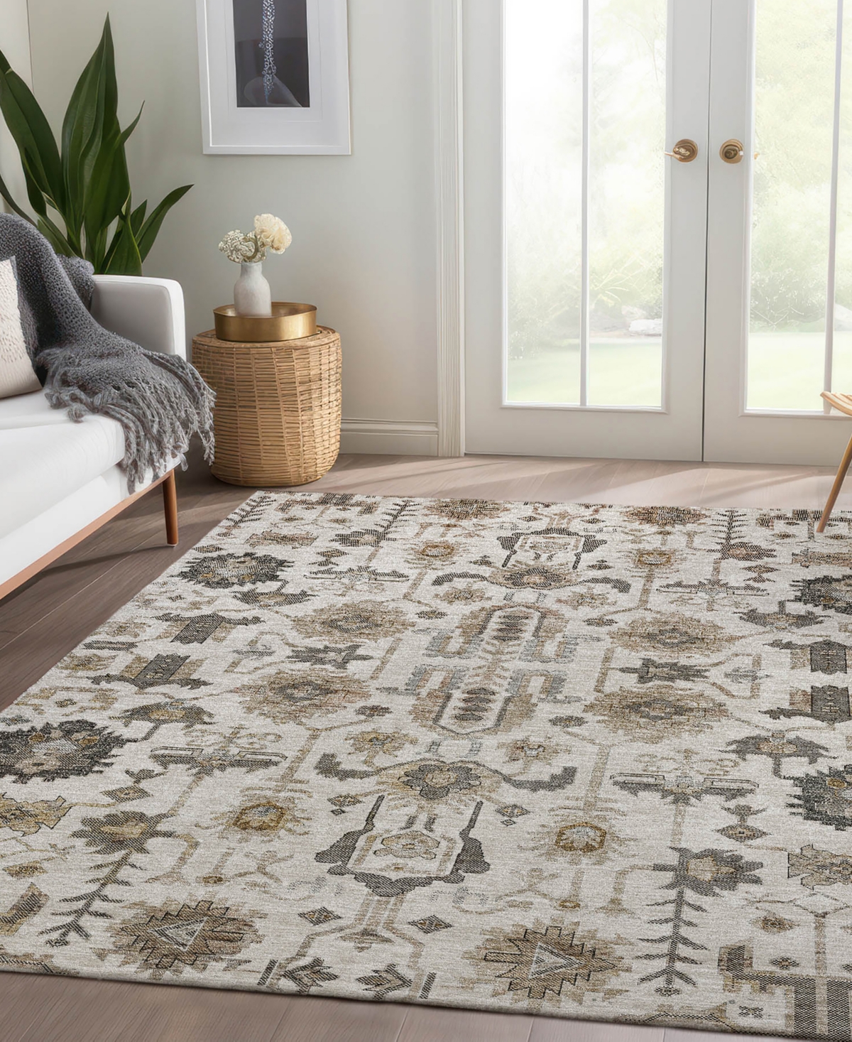 Addison Chantille Acn697 8'x10' Area Rug In Ivory