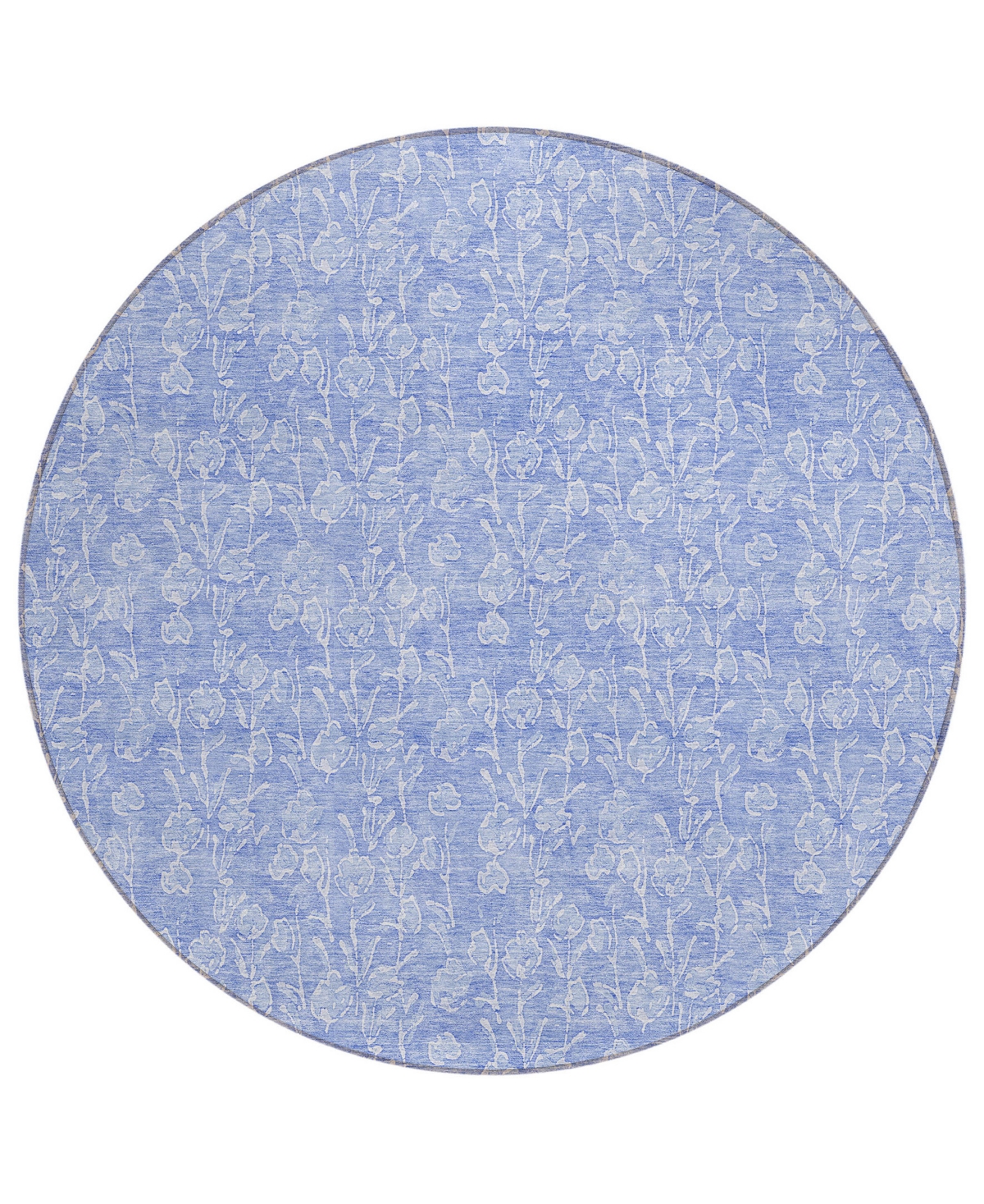 Addison Chantille Acn691 8'x8' Round Area Rug In Denim