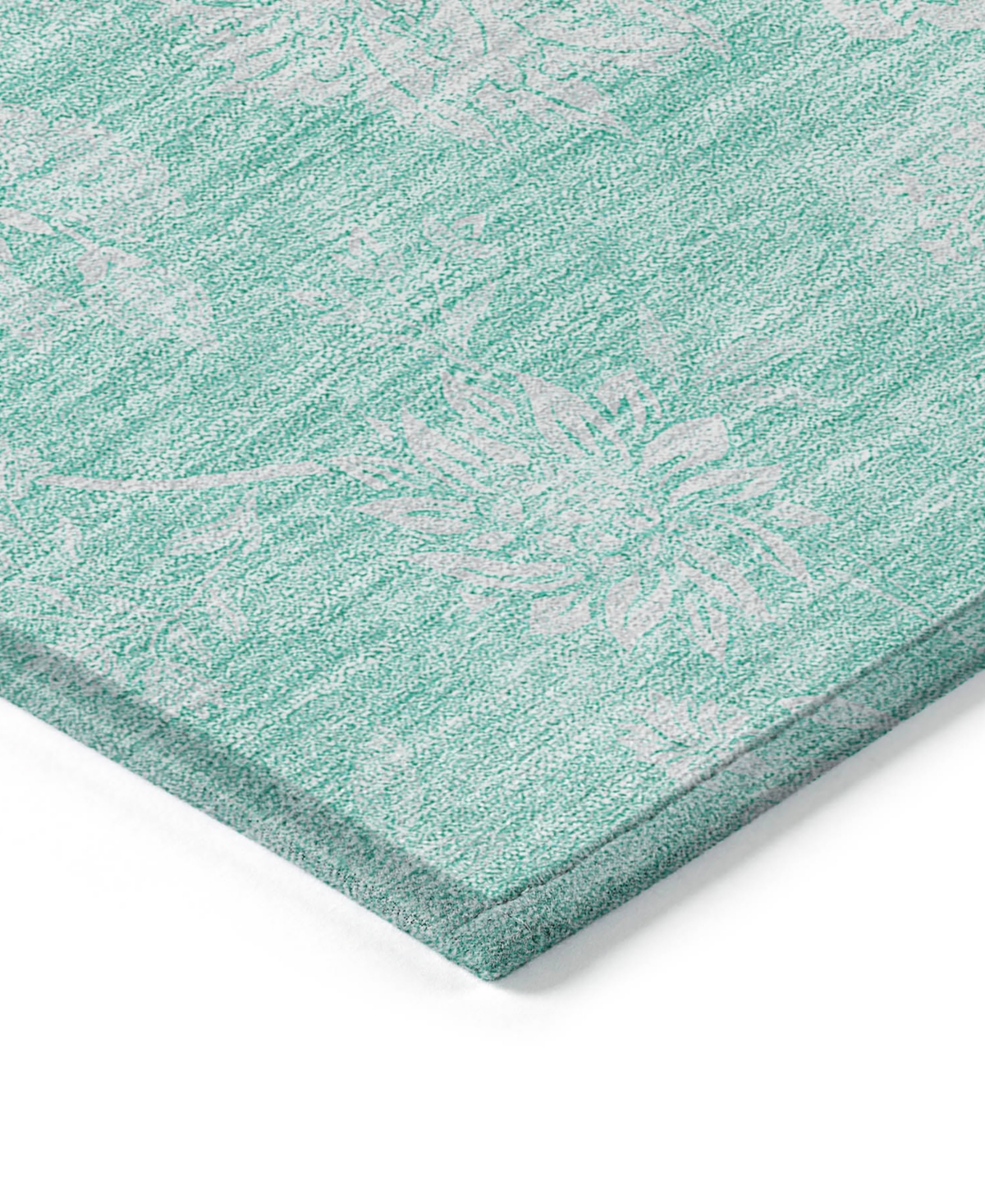 Addison Chantille Acn681 2'3"x7'6" Runner Area Rug In Aqua