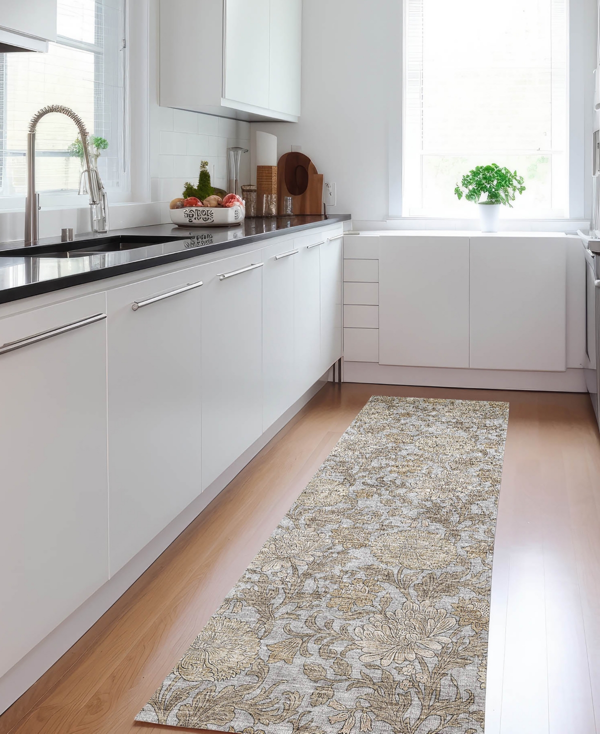 Addison Chantille Machine Washable Acn677 2'3"x7'6" Runner Area Rug In Gray