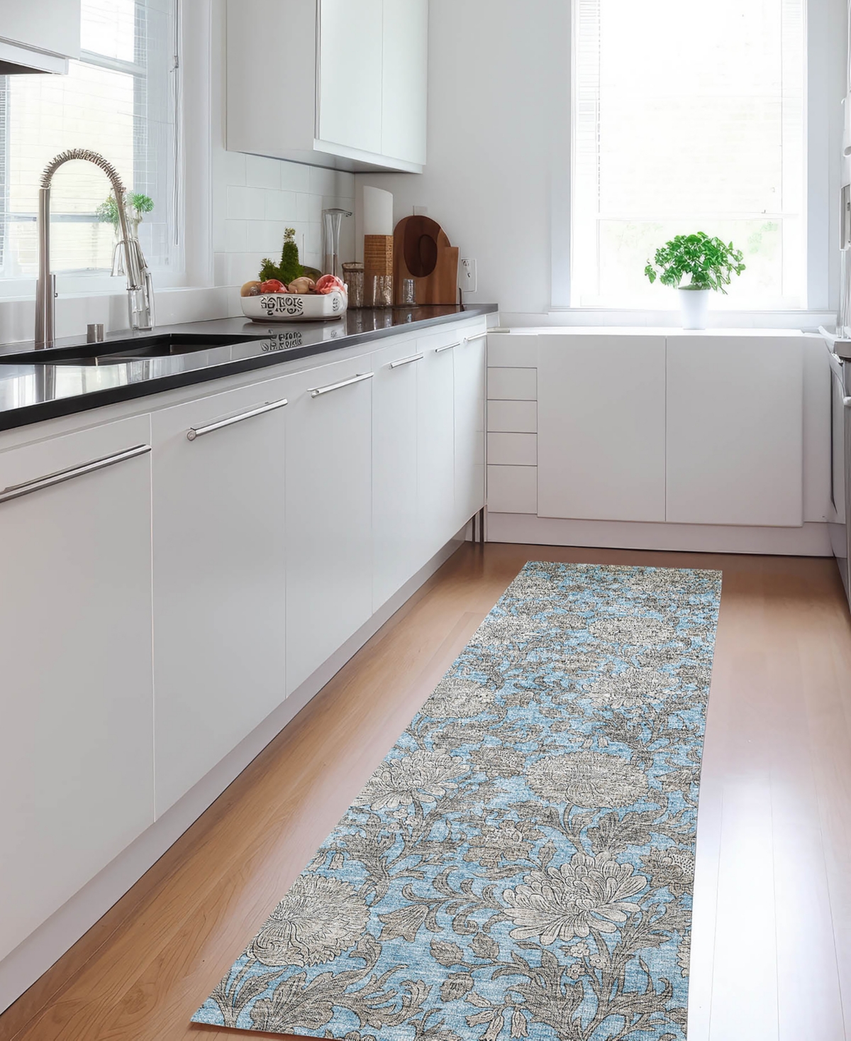 Addison Chantille Acn677 2'3"x7'6" Runner Area Rug In Blue