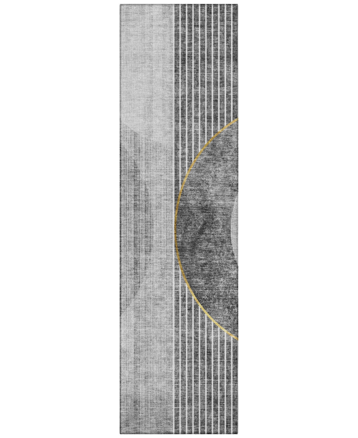 Addison Chantille Acn676 2'3"x7'6" Runner Area Rug In Charcoal