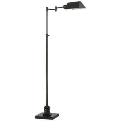 Jenson Traditional Pharmacy Swing Arm Floor Lamp 54" Tall Adjustable Dark Bronze Metal Shade for Living Room Reading Bedroom Office