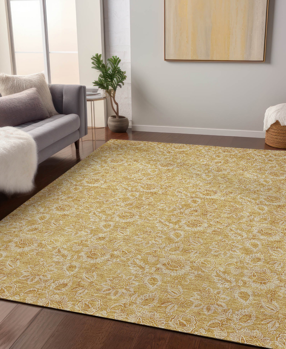 Addison Chantille Acn661 2'6"x3'10" Area Rug In Gold