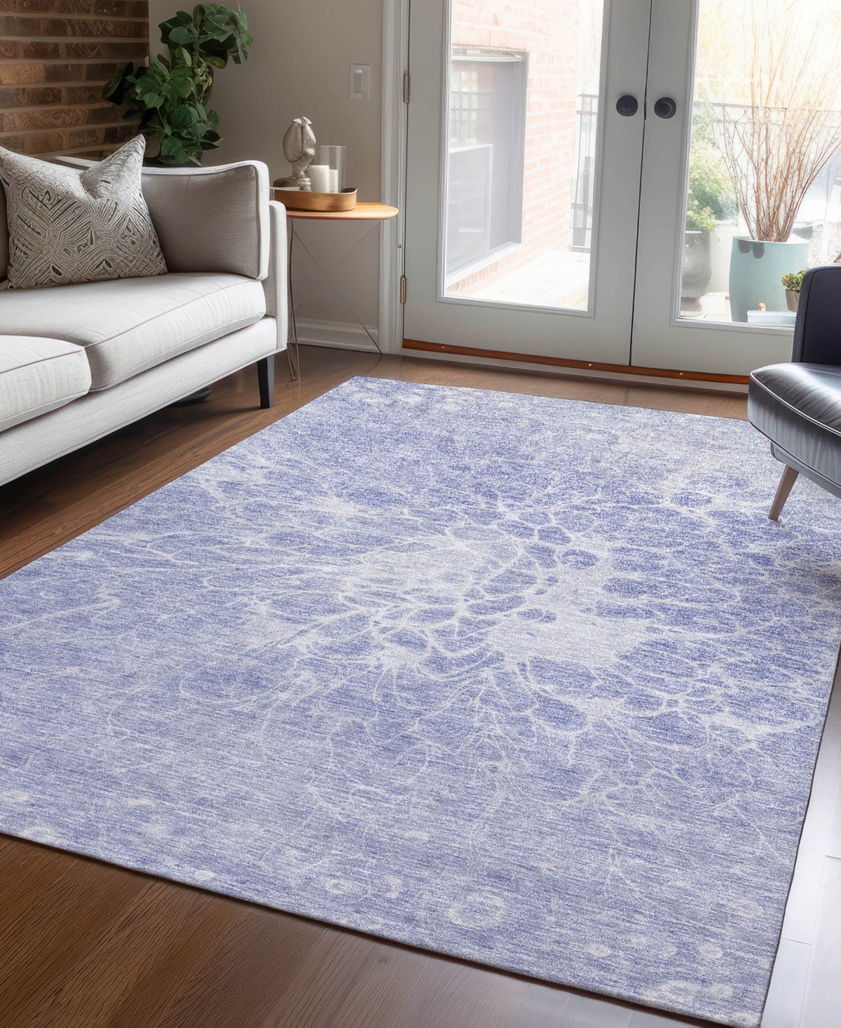 Addison Chantille Machine Washable Acn711 3'x5' Area Rug In Lavender