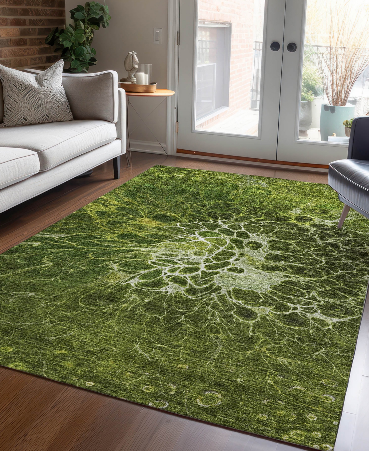 Addison Chantille Acn652 2'6"x3'10" Area Rug In Olive