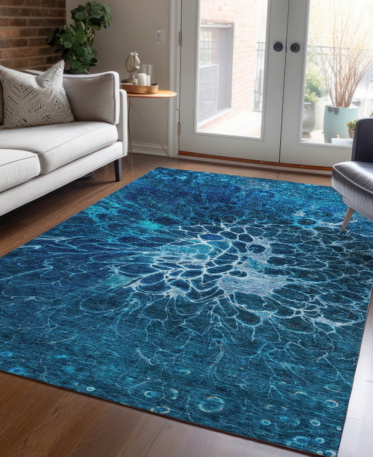 Addison Chantille Acn652 5'x7'6" Area Rug In Navy