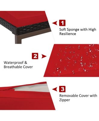 Outdoor Adjustable Reclining Patio Rattan Lounge Chair with Adjustable Backrest