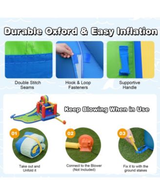 Inflatable Kid Bounce House Slide Climbing Splash Park Pool Jumping Castle Without Blower