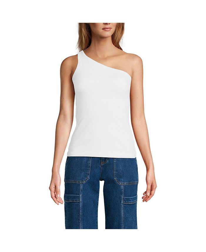 Lands' End Women's Slender One Shoulder Top Macy's