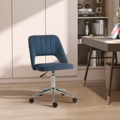 Upholste Mid-Back Home Office Desk Armless Computer Chair