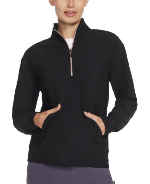 Женские куртки Skechers Women's Go Luxe Ribbed Knit Quarter Zip Jacket