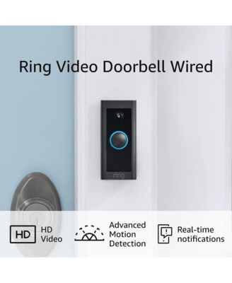 Video Doorbell Wired 1080p HD motion detection + Chime audio notifications