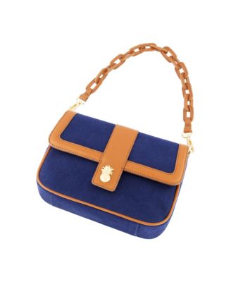 Solid Canvas Flap with Double leather stap.