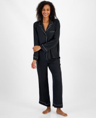 I.N.C. International Concepts Women s 2 Pc. Rhinestone Trim Satin Pajamas Set Created for Macy s Macy s