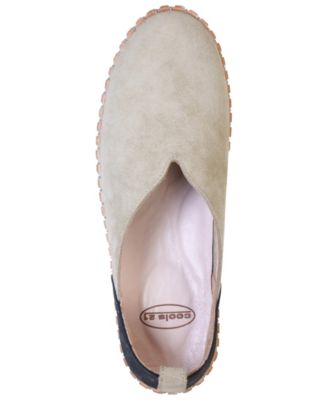 Women's Paisley Two Tone Suede Slip-On Flats