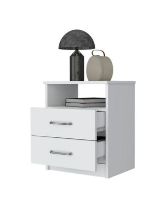 Oklahoma Nightstand,Two Drawers, One Shelf